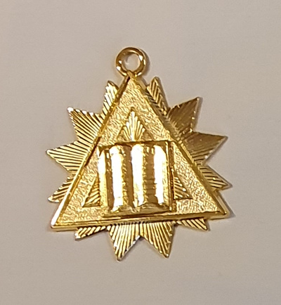 Craft Lodge Officers Collar Jewel - Chaplain - Gilt - Click Image to Close